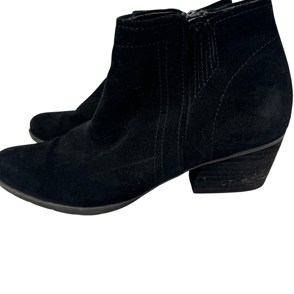 Blondo Ankle Boots Womens 7.5 Black Waterproof Suede‎ Block Heel Booties *FLAW
